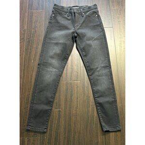 Banana Republic Jeans Womens 26 Mid Rise Skinny Black Stretch Straight Preppy